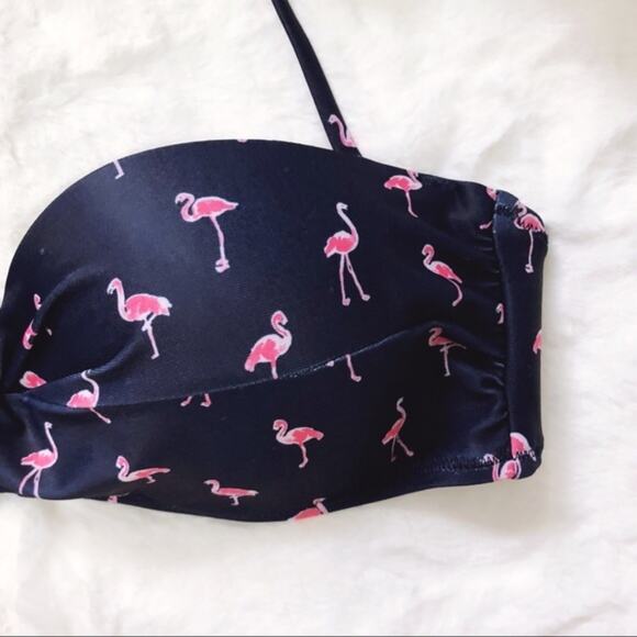 GAP Flamingo Navy Blue Twist Bandeau Bikini Top - Picture 4 of 7